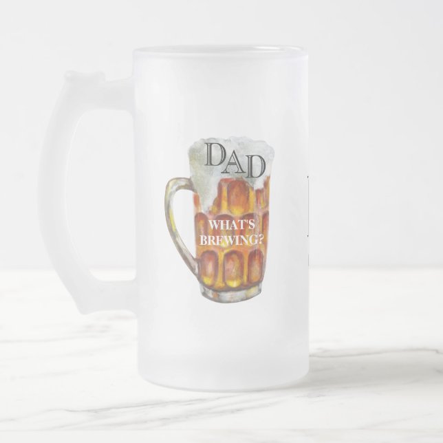 Chope Givrée Nom du monogramme personnalisé de papa sur le dos  (Gauche)