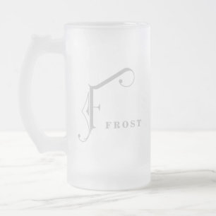 Chope Givrée Nom et lettre initiale de monogramme F personnalis