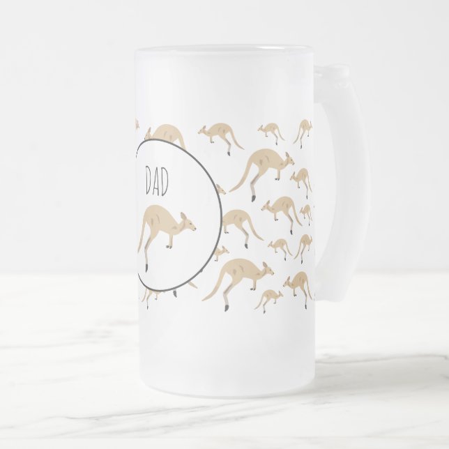 Chope Givrée Nom personnalisé du Motif Kangaroo australien (Devant droit)