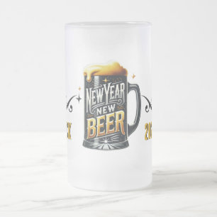 Chope Givrée Nouvel An Fête de la Bière Amusante
