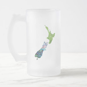 Chope Givrée NOUVELLE ZÉLANDE FERN KIWI PAUA verre