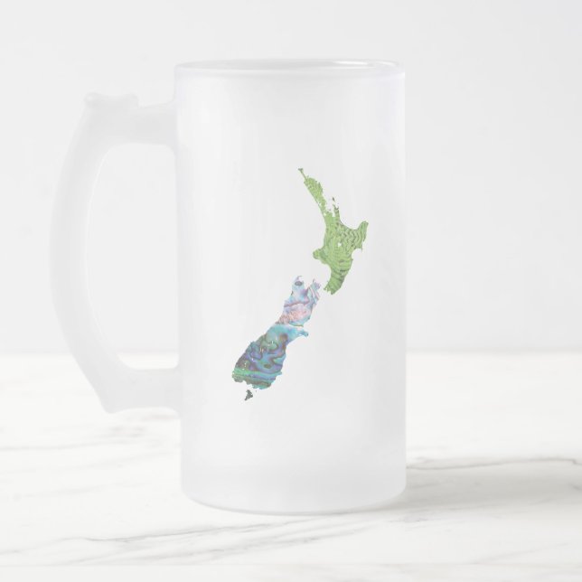 Chope Givrée NOUVELLE ZÉLANDE FERN KIWI PAUA verre (Gauche)