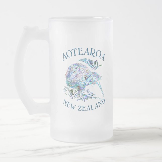 CHOPE GIVRÉE NOUVELLE-ZÉLANDE KIWI PAUA GLASS (Gauche)