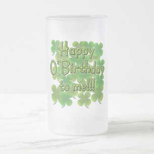Chope Givrée O'Birthday heureux à moi avec des shamrocks