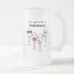 Chope Givrée On Vivait Dans Les Boules, Nom Personnalisé Papa