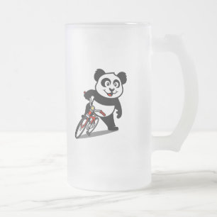 Chope Givrée Panda à vélo mignon