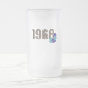 Chope Givrée Panneau de Paix 1968 Hippie Fleur Power Aqua Purpl