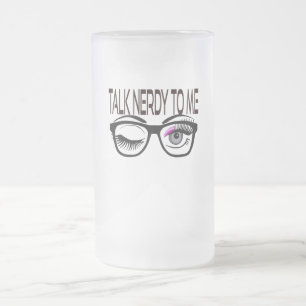 Chope Givrée Parlez Nerdy Pour Moi Geeks Lunettes Winking Eye r