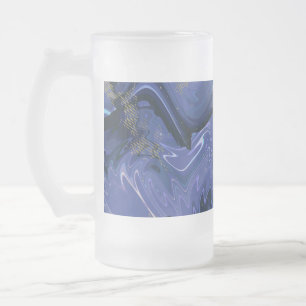 Chope Givrée Parties scintillant bleue Galaxy Swirl Abstrait Mo