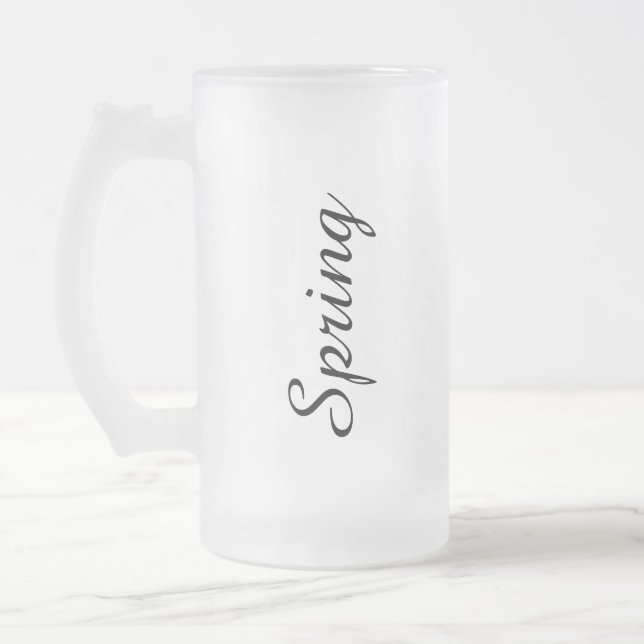 Chope Givrée Paruline en verre personnalisé avec paille, café g (Gauche)