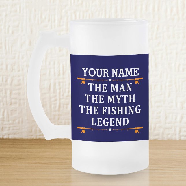 Chope Givrée Personnalisé L'Homme Le Mythe La Légende De La Pêc (Créateur téléchargé)