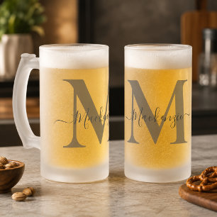 Chope Givrée Personnaliser Monogramme Initial Nom Haut