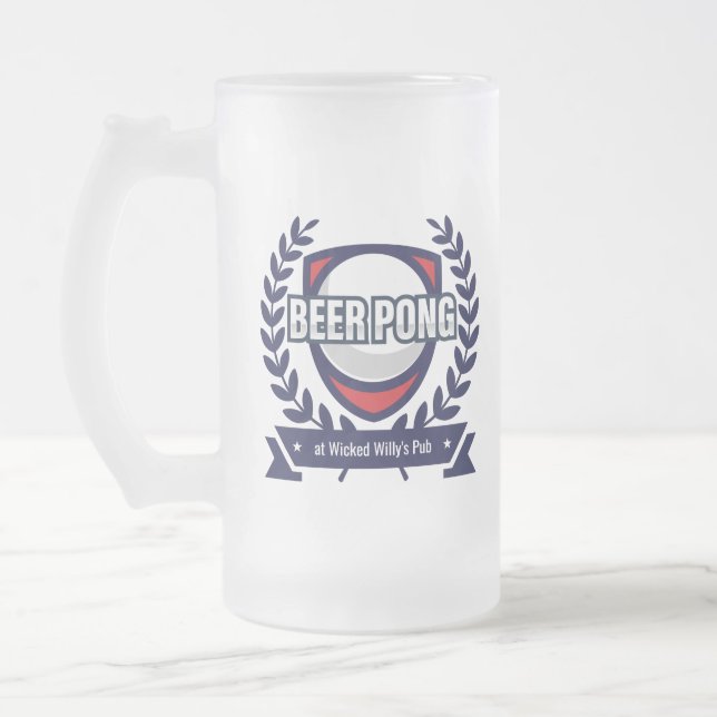 Chope Givrée Personnalisez Ce Logo De Bière Pong (Gauche)