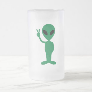 Chope Givrée Petite silhouette d'alien d'homme vert de paix