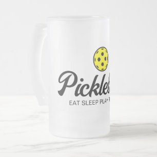 Chope Givrée Pickleball amant verre bière stein cadeau pour ami