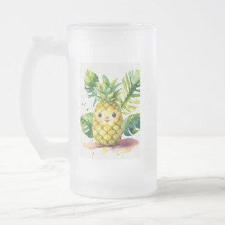 Chope Givrée Potat : Bébé mignon ananas aquarelle illustration