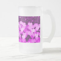 Purple Hearts Faux Parties scintillant