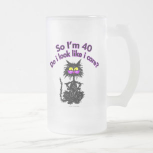 Chope Givrée quarantième Cadeaux de chat d'anniversaire