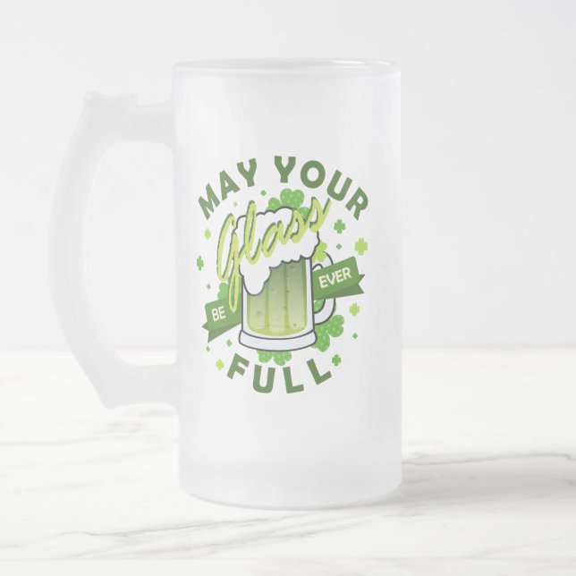 Chope Givrée Que votre verre soit vert complet Bière St. Patric (Gauche)
