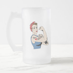 Chope Givrée Retro Maman Vie avec votre texte personnalisé