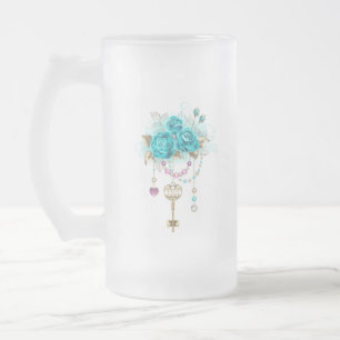 Chope Givrée Roses turquoise avec touches