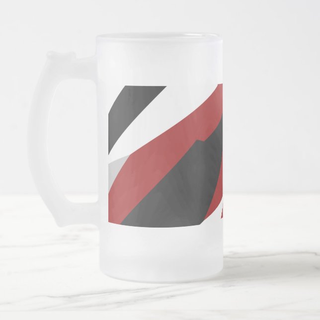 Chope Givrée Rouge noir et blanc abstrait (Gauche)