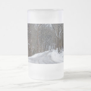 Chope Givrée Route recouverte de neige d'Ozark Verre peint glac