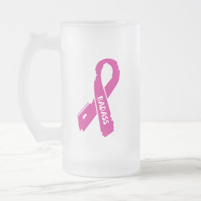 Chope Givrée Ruban déchiré/insigne...Cancer du sein (Gauche)