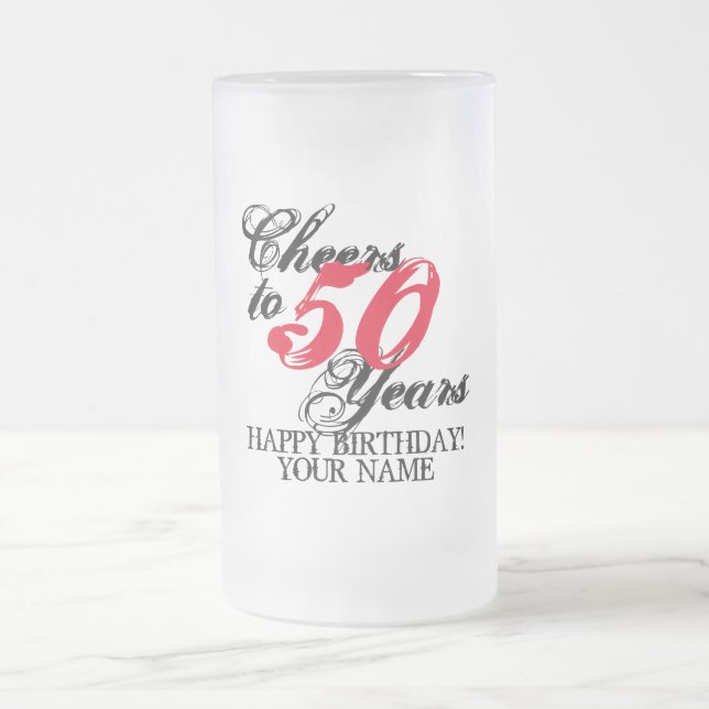 Chope Givrée Salutations à 50 ans sur mesure 50e anniversaire c (Centre)