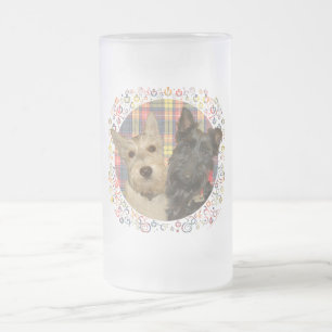 Chope Givrée Scotties roux et noirs sur tartan