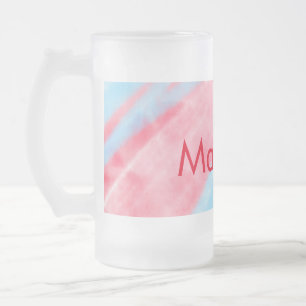 Chope Givrée simple initial letter mongram add your name red b