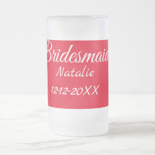 Chope Givrée Simple texte minimal rose demoiselle d'honneur ajo