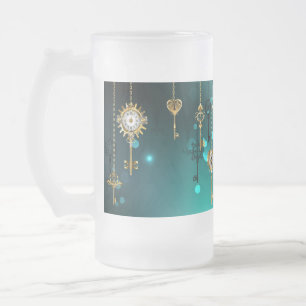 Chope Givrée Skeleton Keys on Green Background