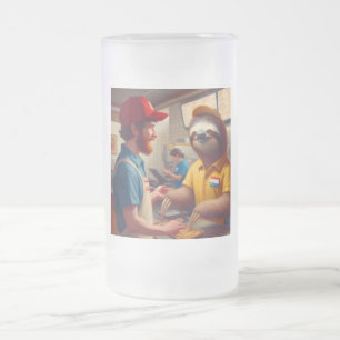 Chope Givrée Sloth Fast Food Worker