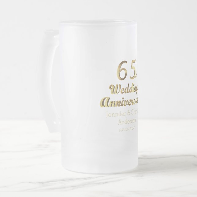 Chope Givrée soixante-cinquième Typographie d'or d'anniversaire (Devant gauche)