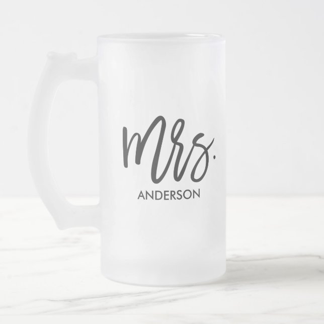 Chope Givrée Son Verre Frosted Personnalisé (Gauche)