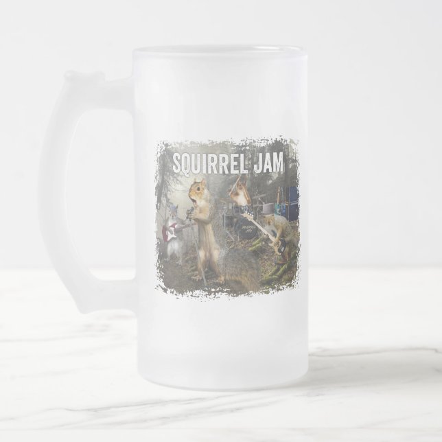 Chope Givrée Squirrel Jam - drôle de groupe de rock (Gauche)