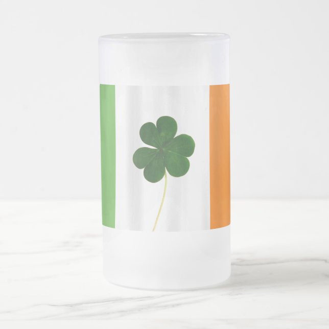Chope Givrée St. Patrick's Day Irlandais Drapeau Shamrock Irlan (Centre)