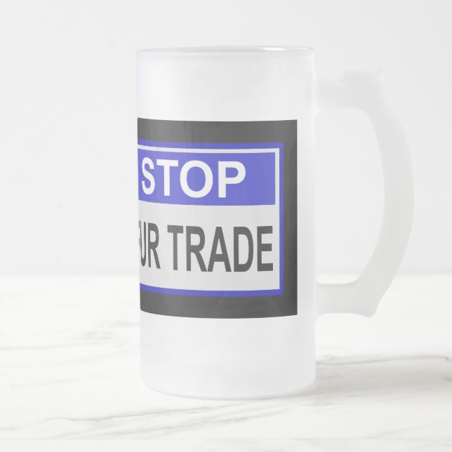 Chope Givrée Stop Fur Trade Panneau bleu (Droit)