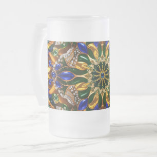 Chope Givrée Tapis de verre dépoli avec design de couleurs brés