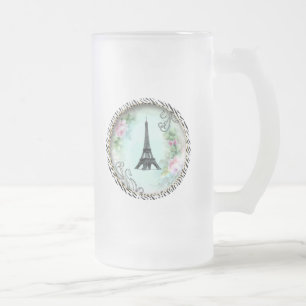 Chope Givrée Tour Eiffel rose roses et zèbre imprimé