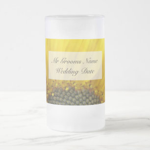 Chope Givrée Tournesol en verre Mariage