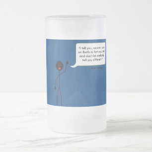 Chope Givrée Type fâché de bâton citant Kurt Vonnegut