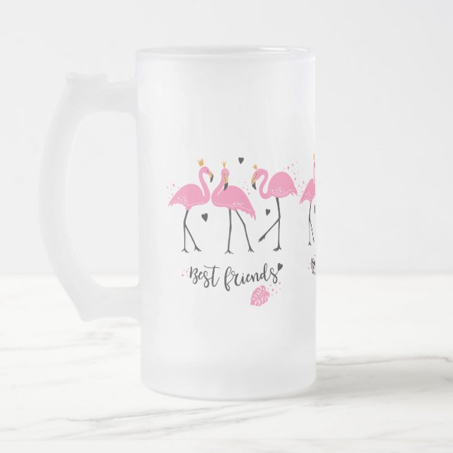 Chope Givrée Vecteur rose mignon de prime de flamants (Gauche)