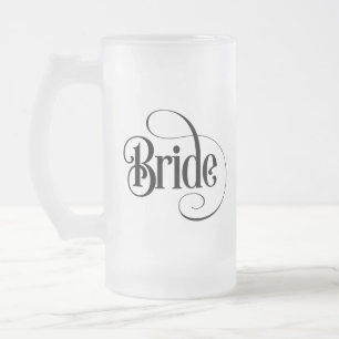 Chope Givrée Verre à bière en verre givré Mariée