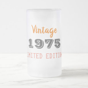 Chope Givrée Verre à bière givré vintage 1975 – Cadeau d'annive