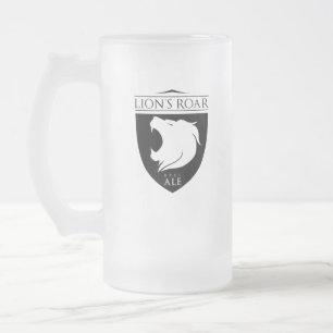 Chope Givrée Verre de bière anglaise de l'hurlement du lion