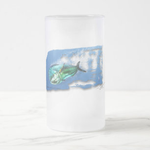 Chope Givrée Verre de bière givré par attaque de poissons de