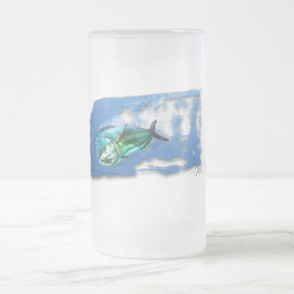 Chope Givrée Verre de bière givré par attaque de poissons de