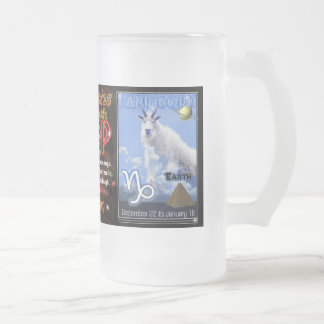 Chope Givrée Verre grand de zodiaque de Capricorne de